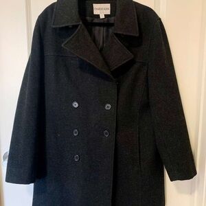Charles Klein Wool Women’s Coat Charcoal Gray Size 14